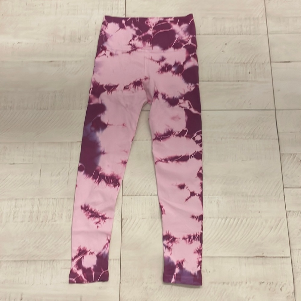 Avocado Pink and Purple Tye Dye leggings XSmall/Small